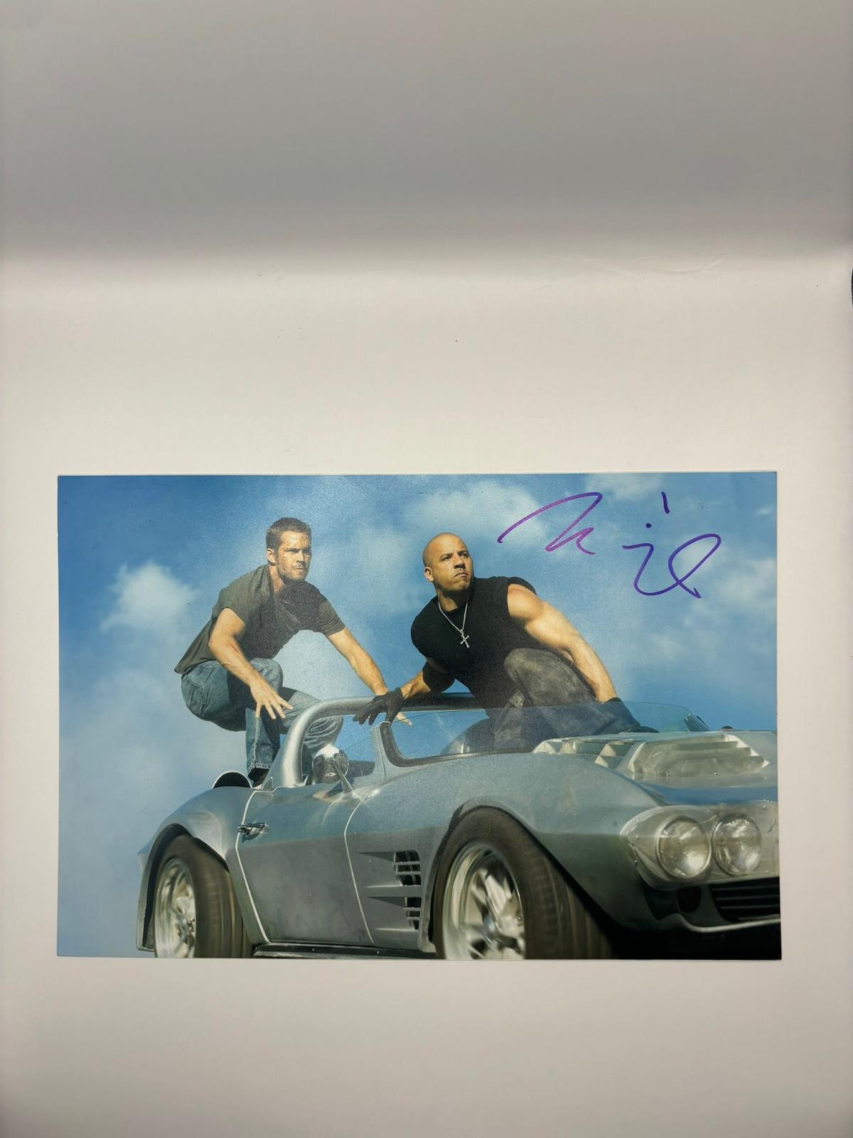 VIN DIESEL FAST AND FURIOUS SIGNED PHOTO