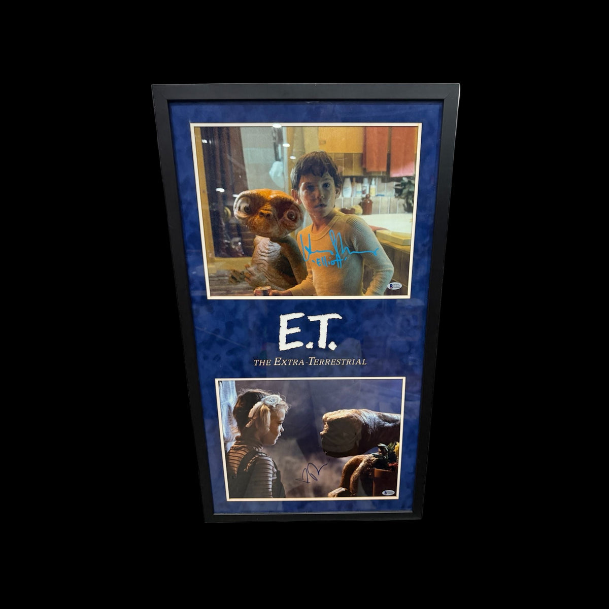 ET DUAL SIGNED FRAME HENRY THOMAS AND DREW BARRYMORE (ELLIOT AND GERTIE)