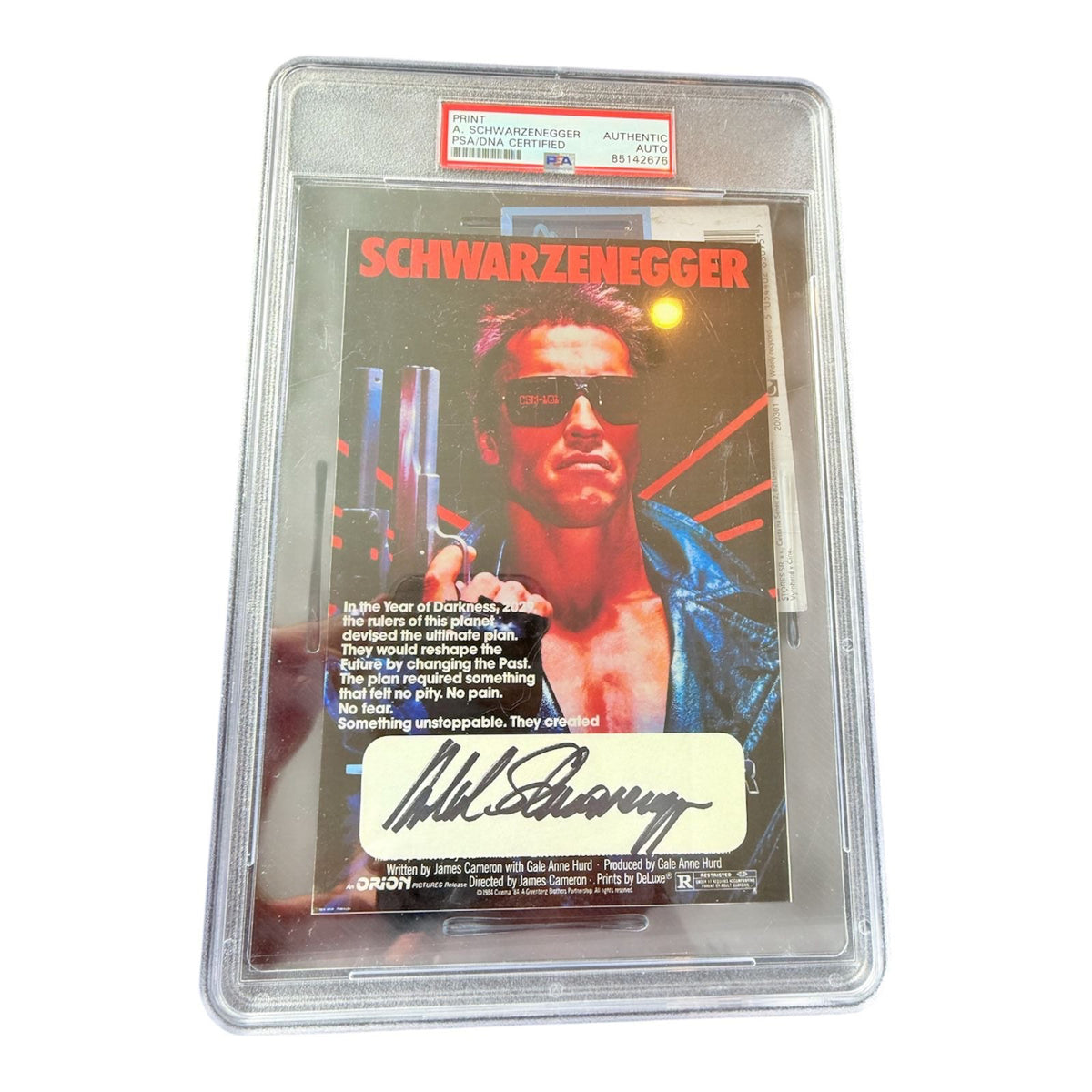 ARNOLD SCHWARZNEGGER SIGNED AND CASED