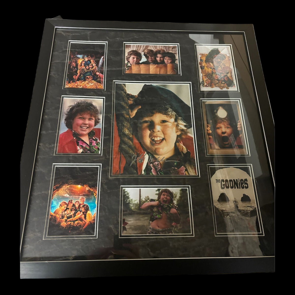 JEFF COHEN SIGNED CHUNK IN THE GOONIES MONTAGE FRAME