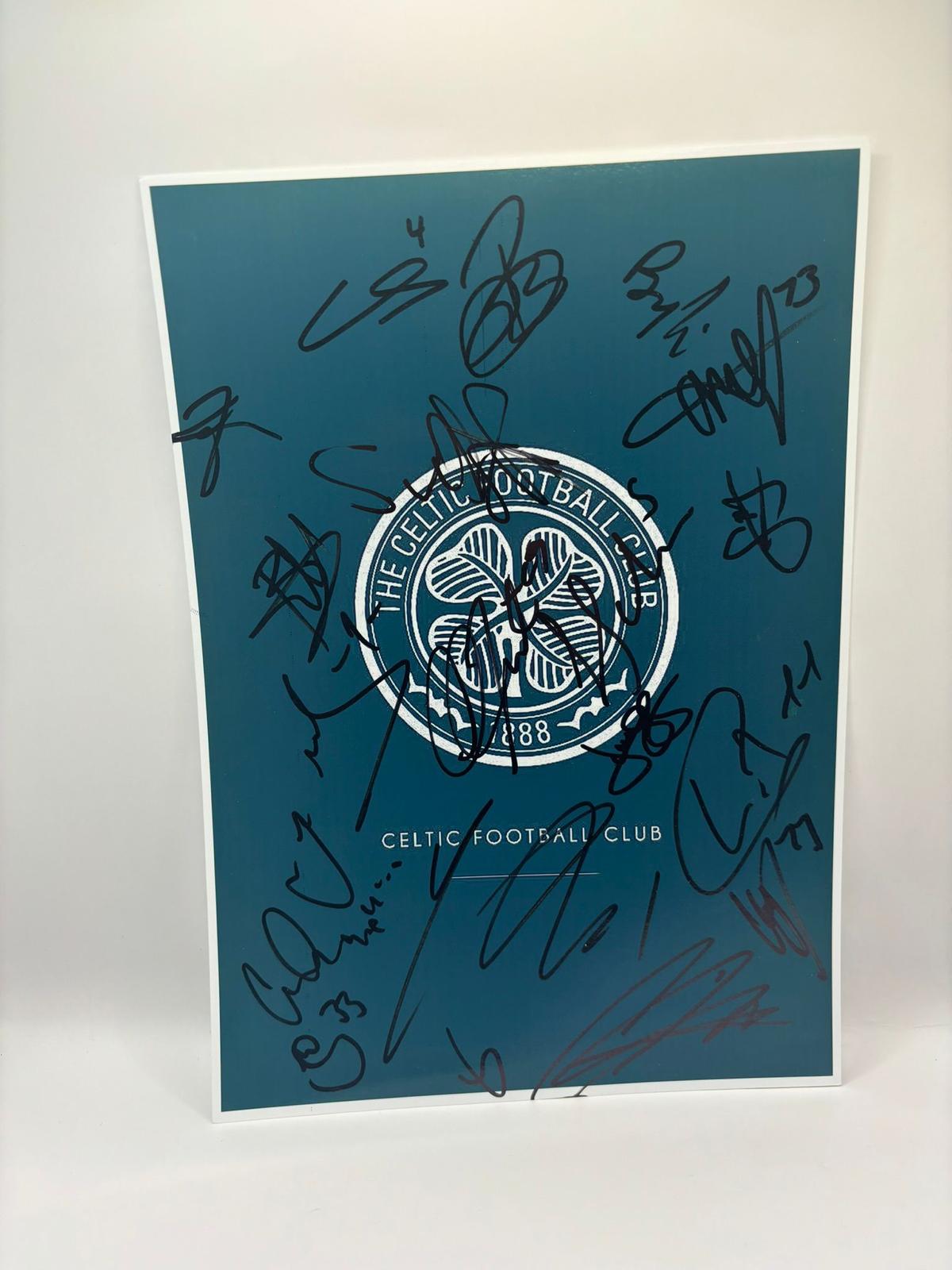 CELTIC FC MULTI SIGNED SQUAD POSTER