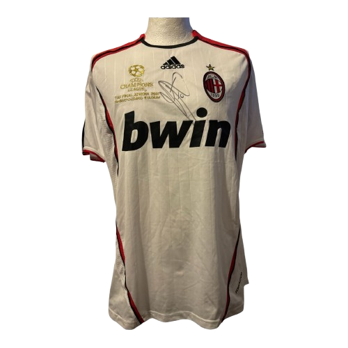 Authentic hand-signed Clarence Seedorf AC Milan 2007 Champions League final shirt with bold autograph.