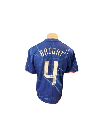Official Chelsea Women 24/25 home shirt hand-signed by captain Millie Bright in bold permanent ink.
