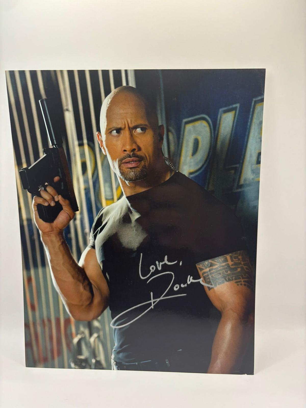 THE ROCK SIGNED PHOTO