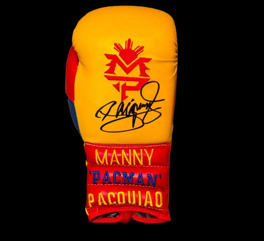 MANNY PACQUIAO SIGNED GLOVE LIMELIGHT MEMORABILIA