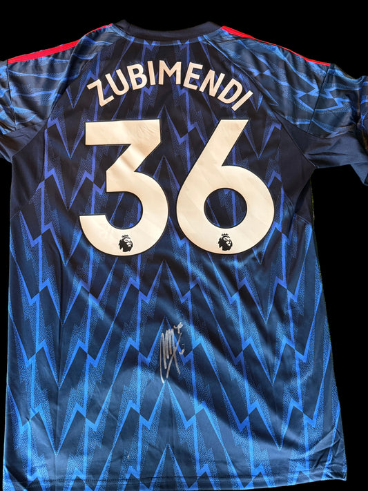 Martin Zubimendi Signed Arsenal  25/26 Away Shirt LIMELIGHT MEMORABILIA