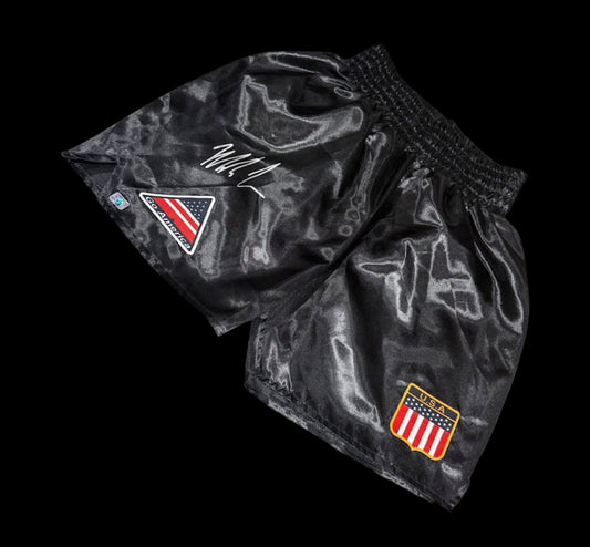 Mike Tyson Signed Replica Boxing Fight Shorts