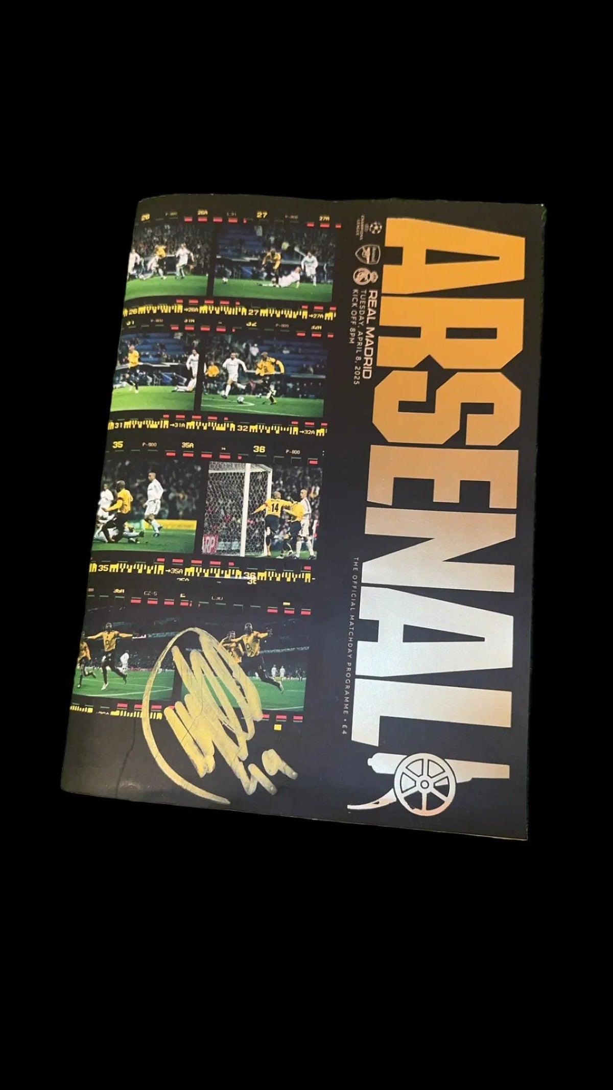 Myles Lewis-Skelly Signed Arsenal vs Real Madrid match program LIMELIGHT MEMORABILIA