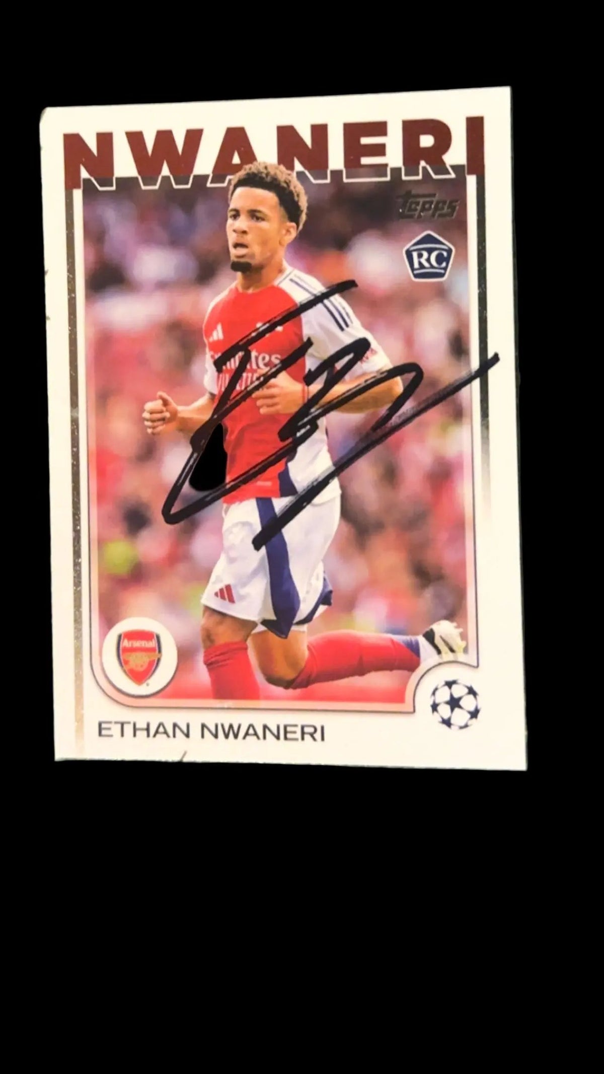 Ethan Nwaneri signed card LIMELIGHT MEMORABILIA