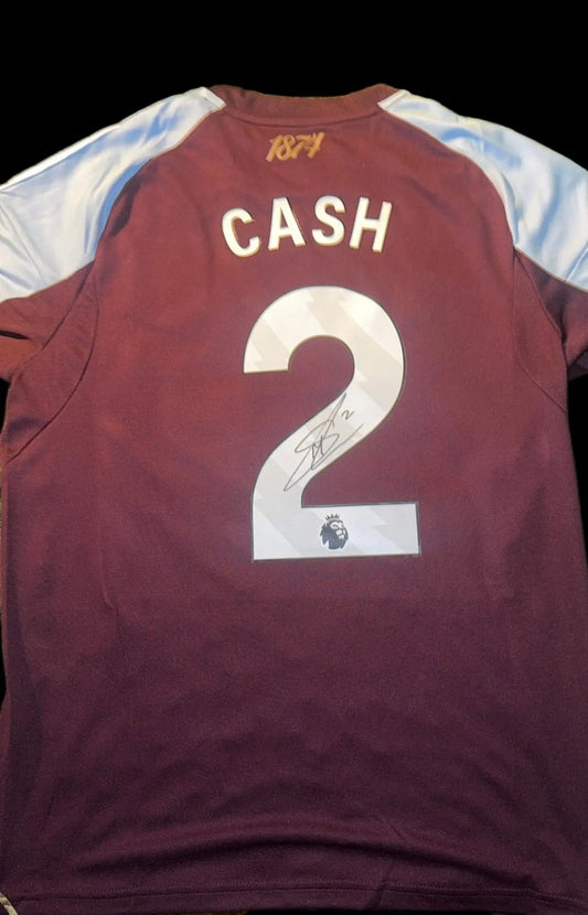 MATTY CASH SIGNED ASTON VILLA 25/26 HOME SHIRT LIMELIGHT MEMORABILIA