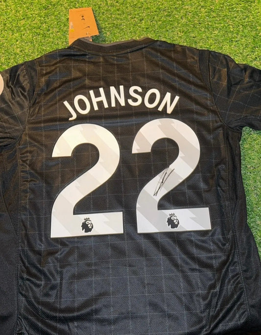 BRENNAN JOHNSON SIGNED TOTTENHAM 25/26 AWAY KIT LIMELIGHT MEMORABILIA