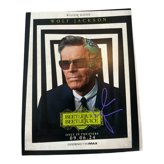 WILLIAM DAFOE SIGNED BEETLEJUICE PHOTO