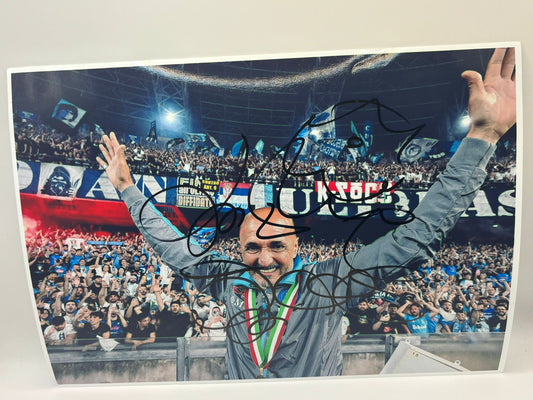 LUCIANO SPALLETI NAPOLI LEAGUE WINNERS SIGNED PHOTO