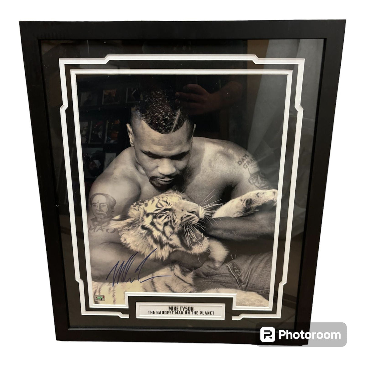 MIKE TYSON SIGNED FRAME LIMELIGHT MEMORABILIA