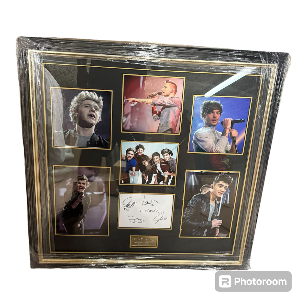 ONE DIRECTION  MULTI-SIGNED MONTAGE FRAME LIMELIGHT MEMORABILIA