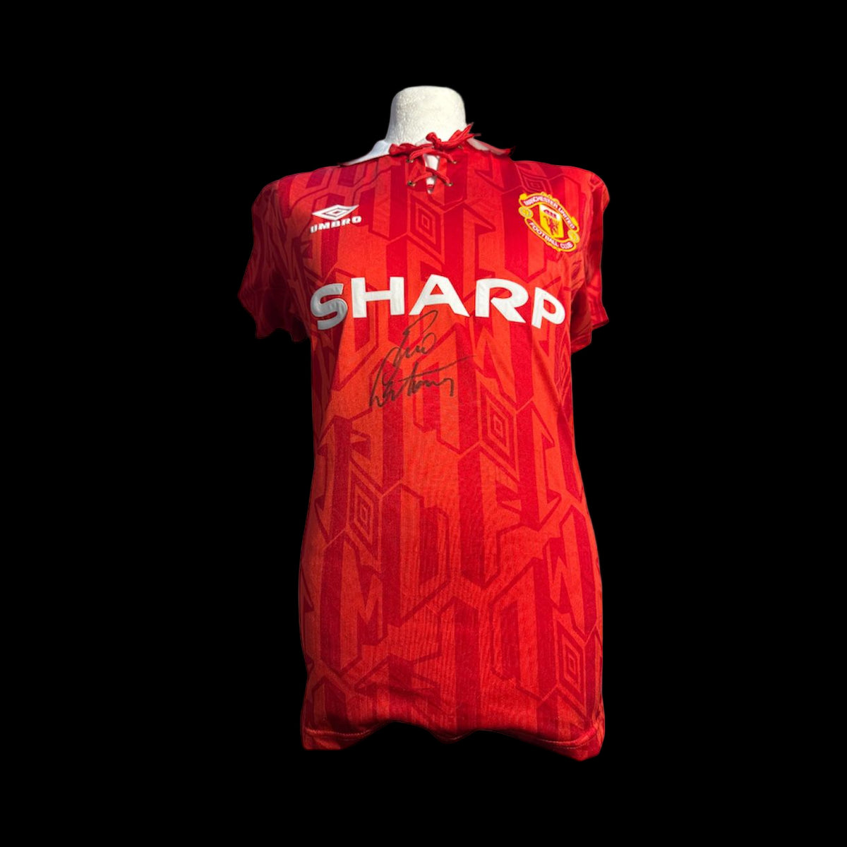 ERIC CANTONA SIGNED MANCHESTER UNITED RETRO SHIRT