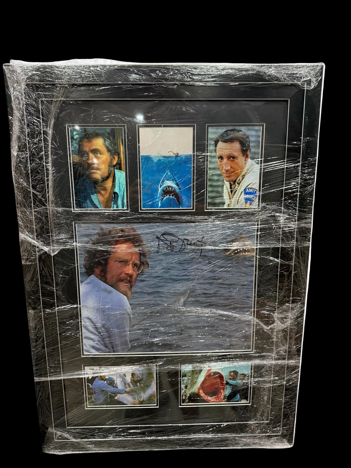 JAWS RICHARD DREYFUSS SIGNED MONTAGE FRAME