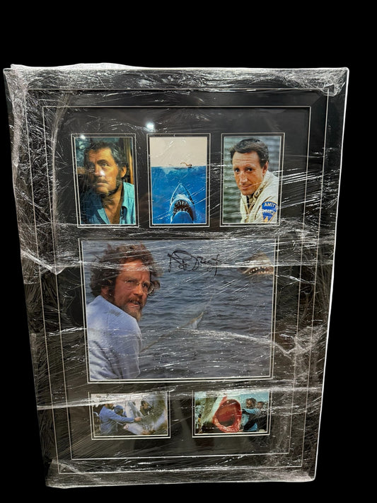 JAWS RICHARD DREYFUSS SIGNED MONTAGE FRAME