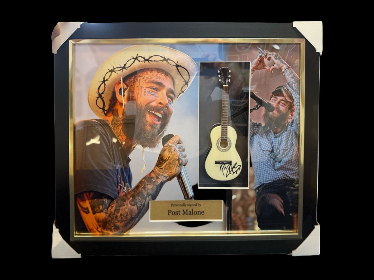 POST MALONE SIGNED AND FRAMED MINI VINYL
