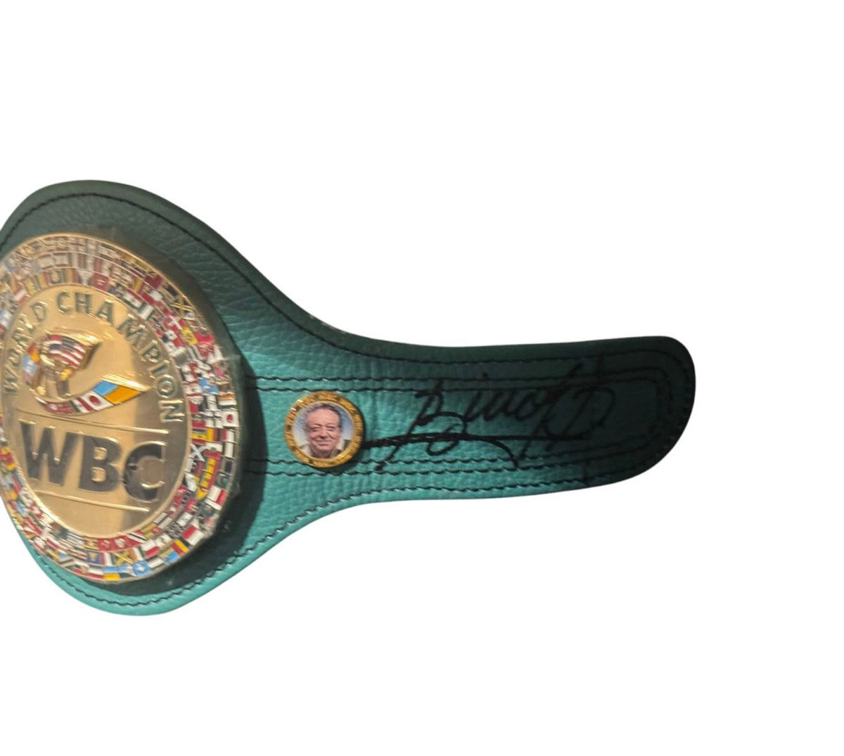 MINI GREEN OFFICIAL WBC BELT SIGNED BY BIVOL UNDISPUTED CHAMPION