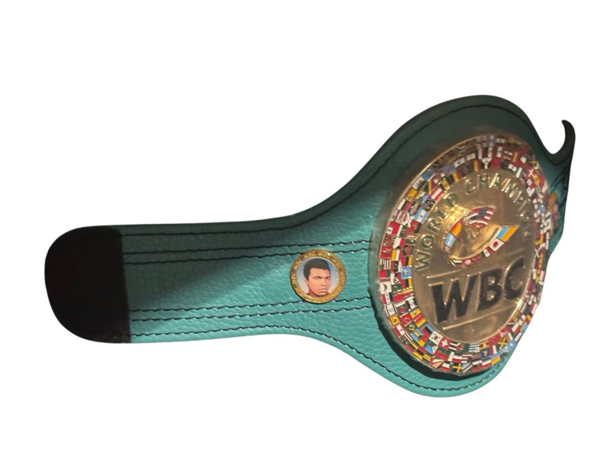MINI GREEN OFFICIAL WBC BELT SIGNED BY BIVOL UNDISPUTED CHAMPION