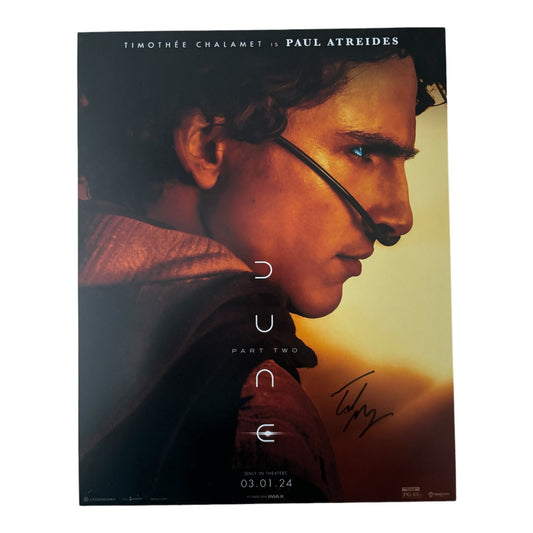 TIMOTHEE CHALAMET SIGNED DUNE PHOTO