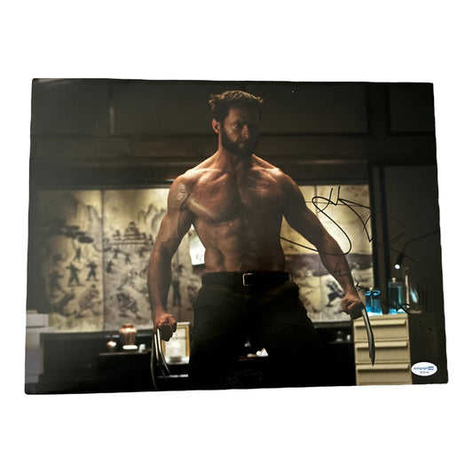 HUGH JACKMAN WOLVERINE SIGNED PHOTO WITH CHARACTER NAME
