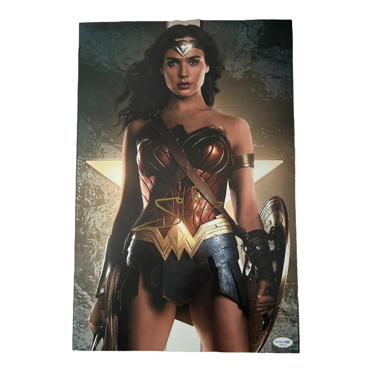 GAL GADOT SIGNED WONDER WOMAN POSTER