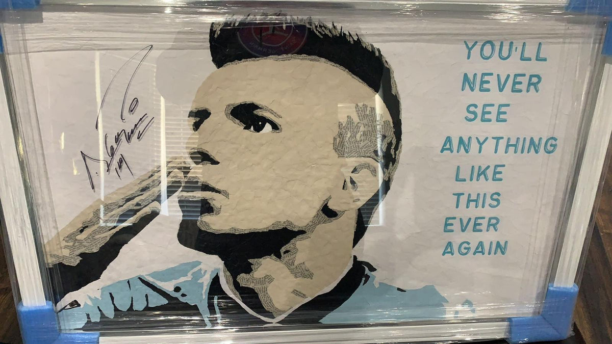 AGUERO SIGNED 1 OF 1ICONIC MOMENT FRAME