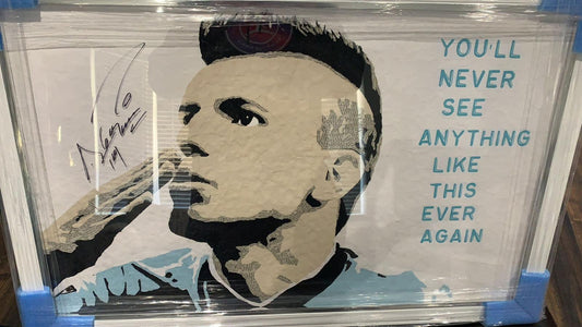 AGUERO SIGNED 1 OF 1ICONIC MOMENT FRAME