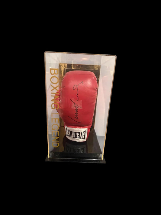 LENNOX LEWIS SIGNED AND CASED BOXING GLOVE