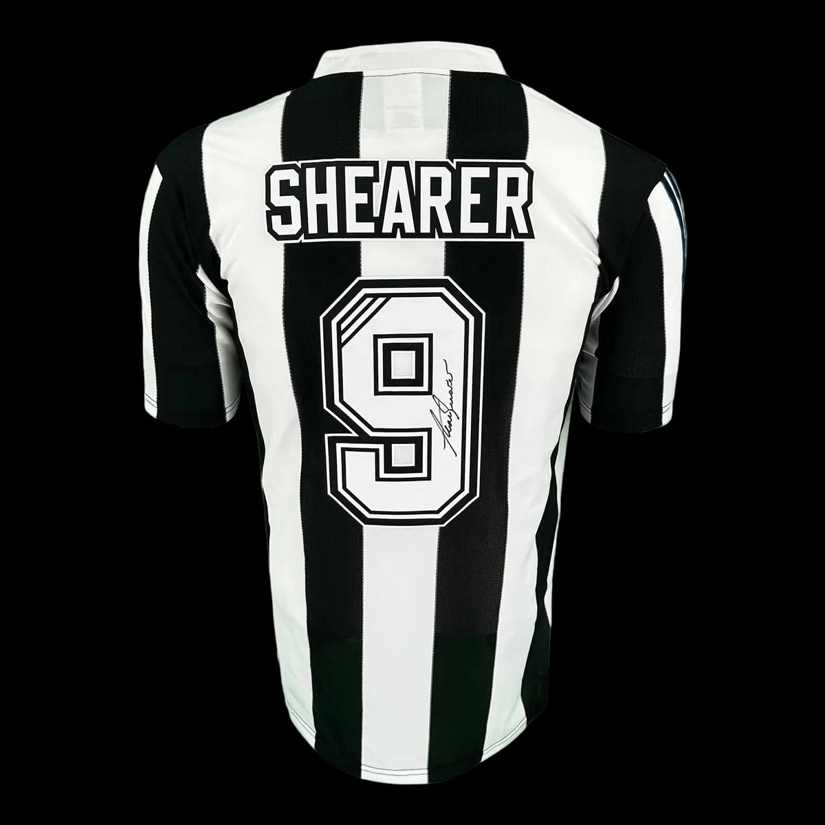 ALAN SHEARER SIGNED RETRO NEWCASTLE SHIRT