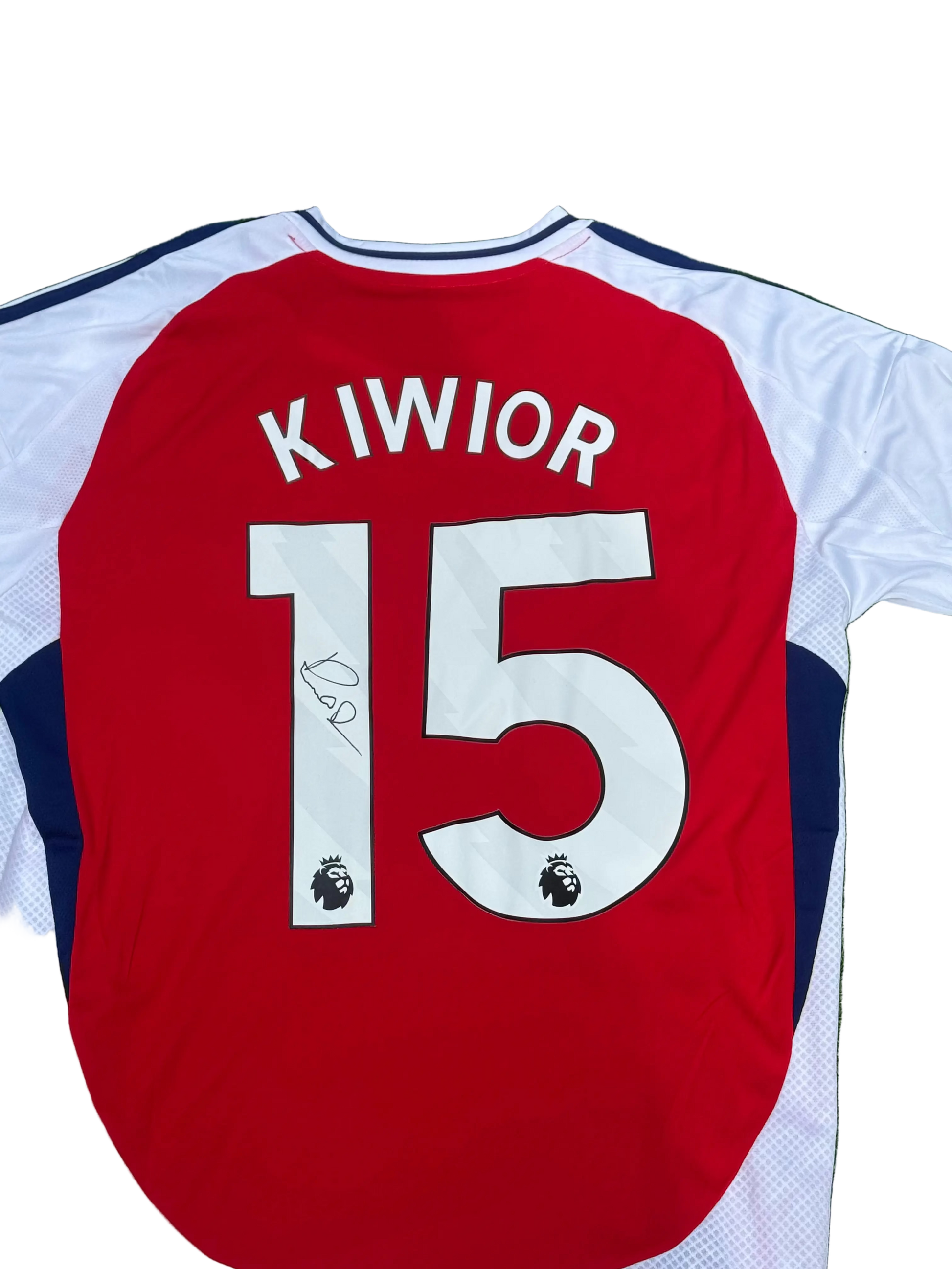 kiwior signed 24/25 arsenal home shirt LIMELIGHT MEMORABILIA