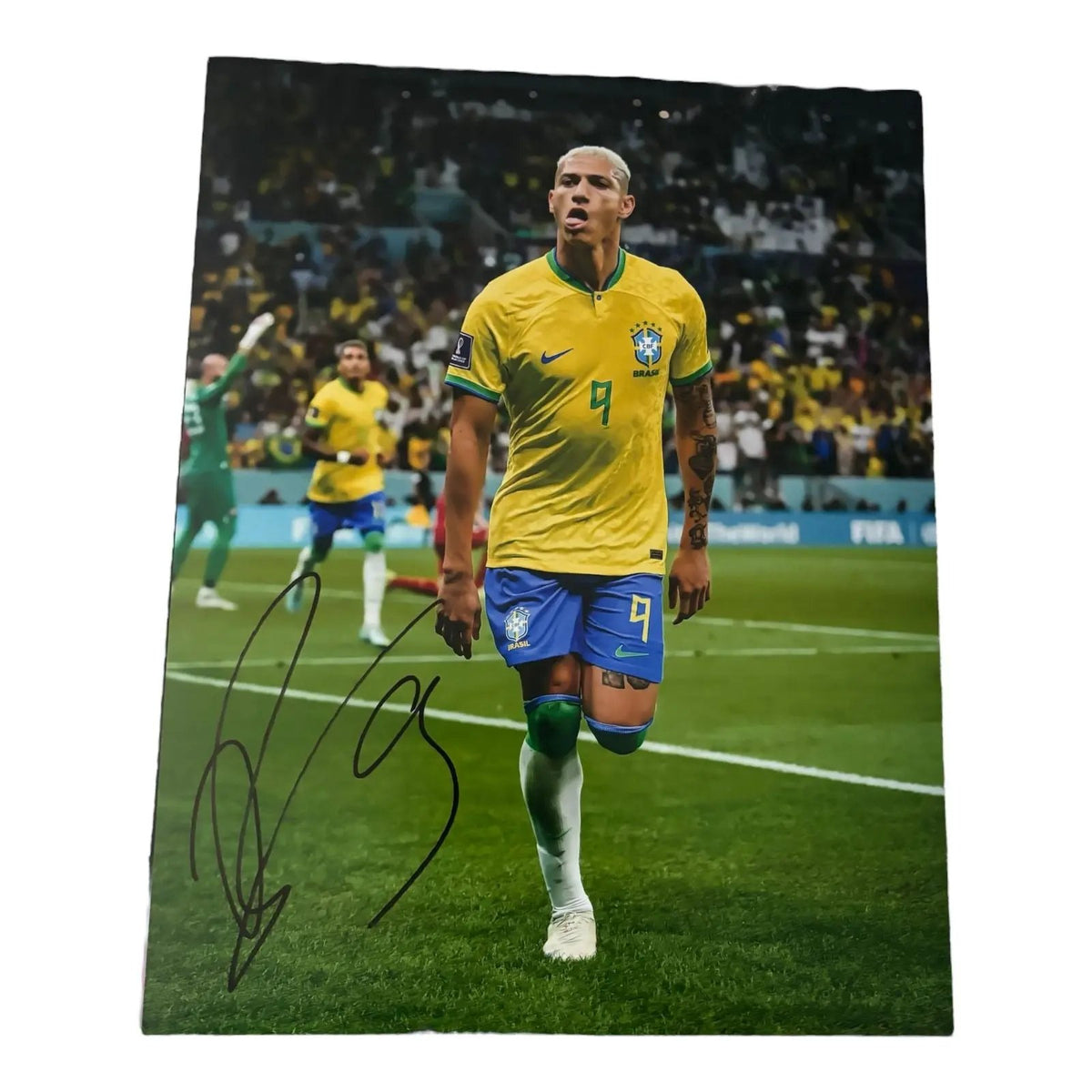 RICHARLISON SIGNED PHOTO ZL FOOTY