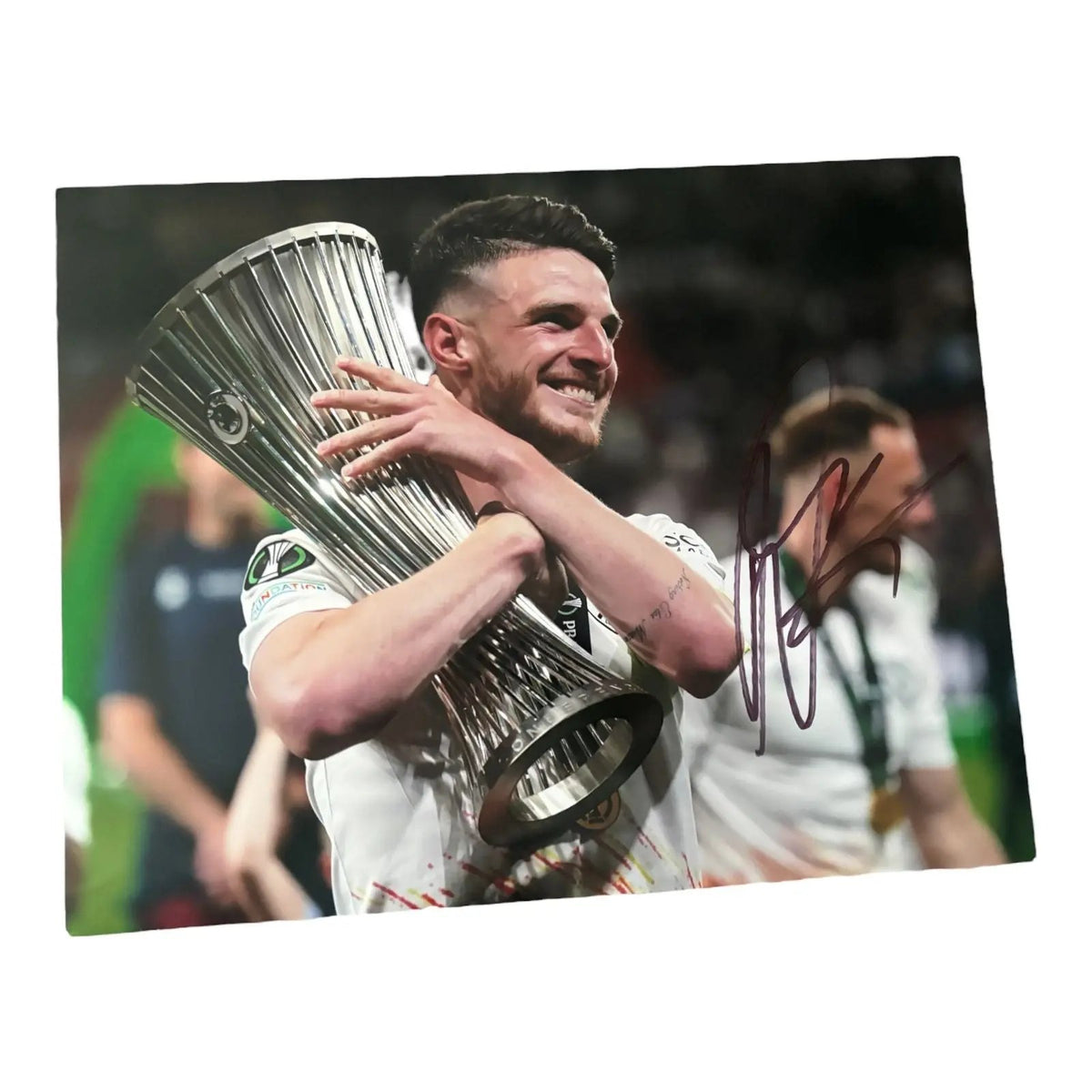 DECLAN RICE SIGNED CONFERENCE LEAGUE WINNERS PHOTO – LIMELIGHT MEMORABILIA