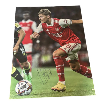 MARTIN ODEGAARD SIGNED CANVAS ZL FOOTY