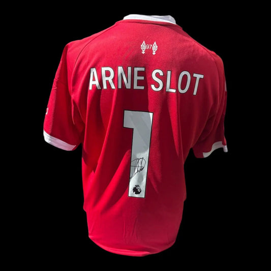 ARNE SLOT SIGNED LIVERPOOL 25/26 HOME SHIRT ZL FOOTY
