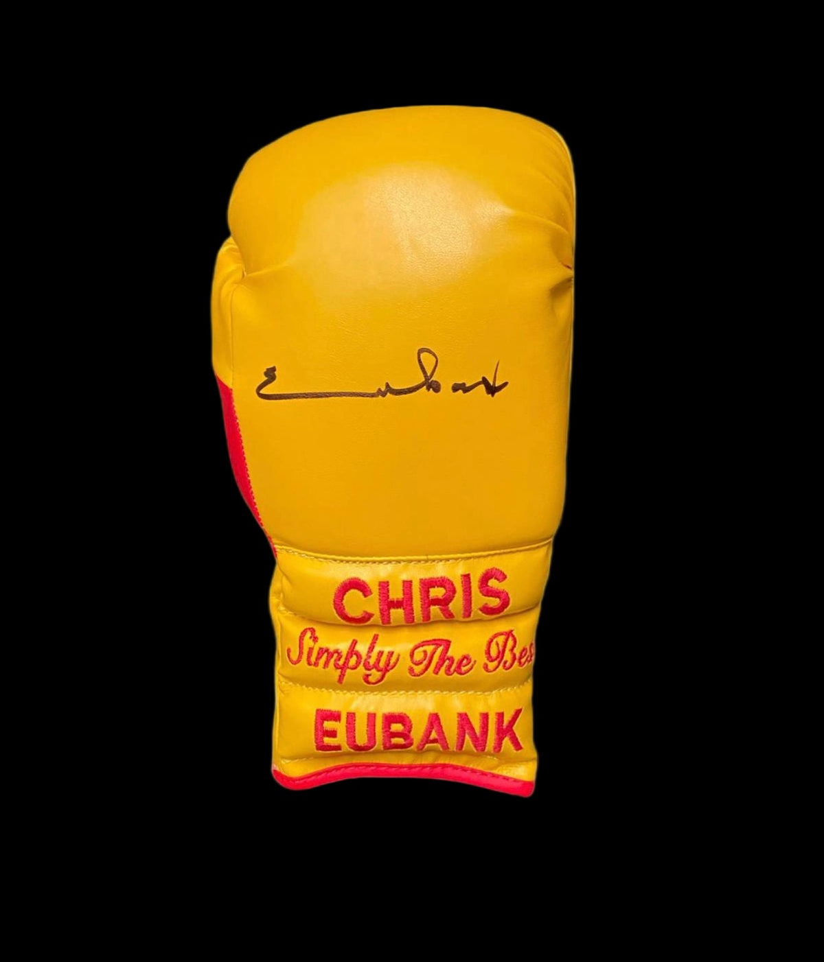 CHRIS EUBANK SR SIGNED BOXING GLOVE LIMELIGHT MEMORABILIA