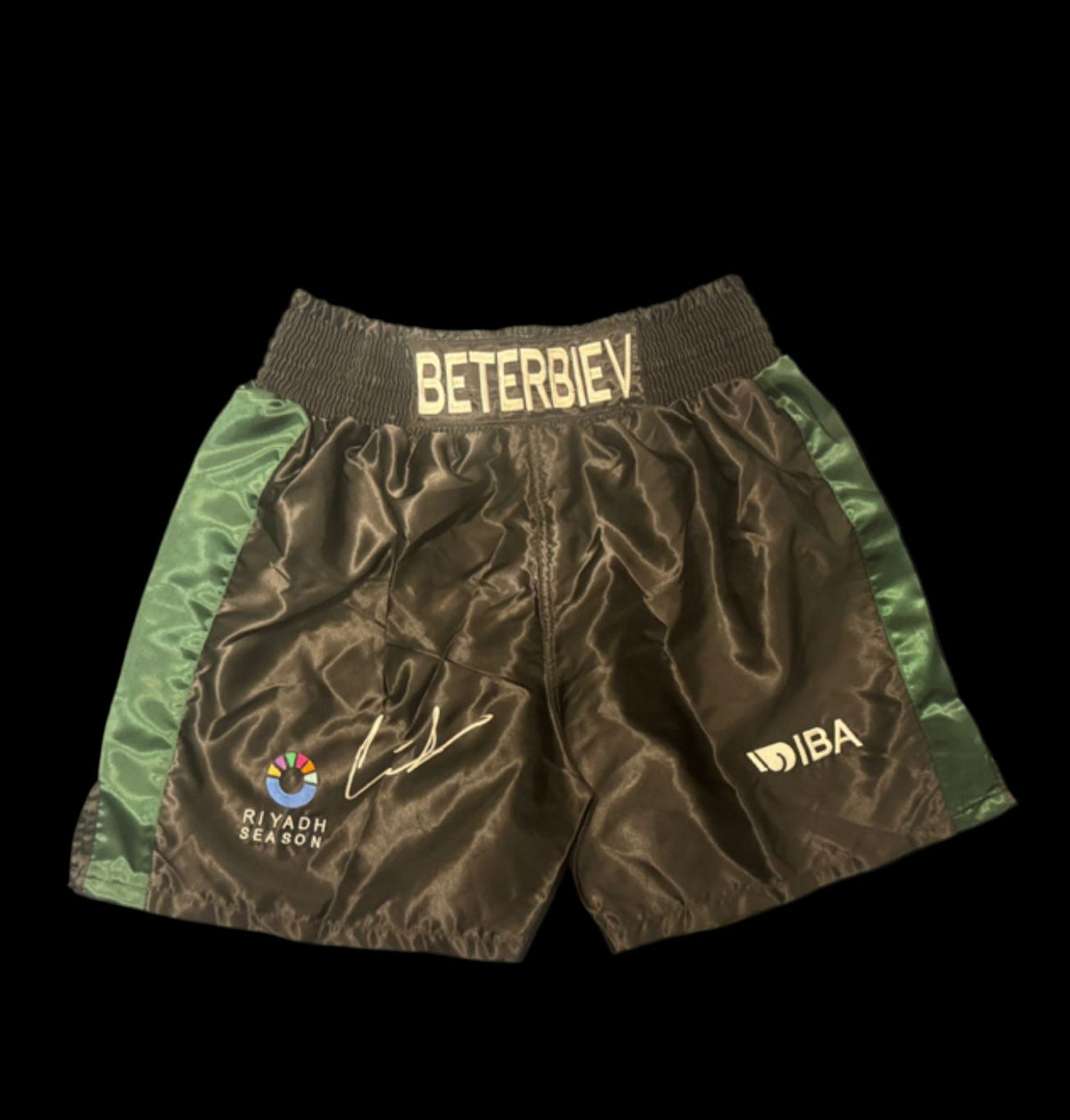 BETERBIEV SIGNED BOXING SHORTS LIMELIGHT MEMORABILIA