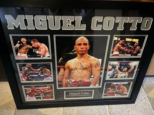 MIGUEL COTTO SIGNED BOXING FRAME