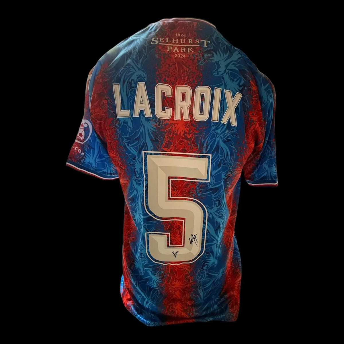 LACROIX SIGNED CRYSTAL PALACE FA CUP WINNING HOME SHIRT ZL FOOTY