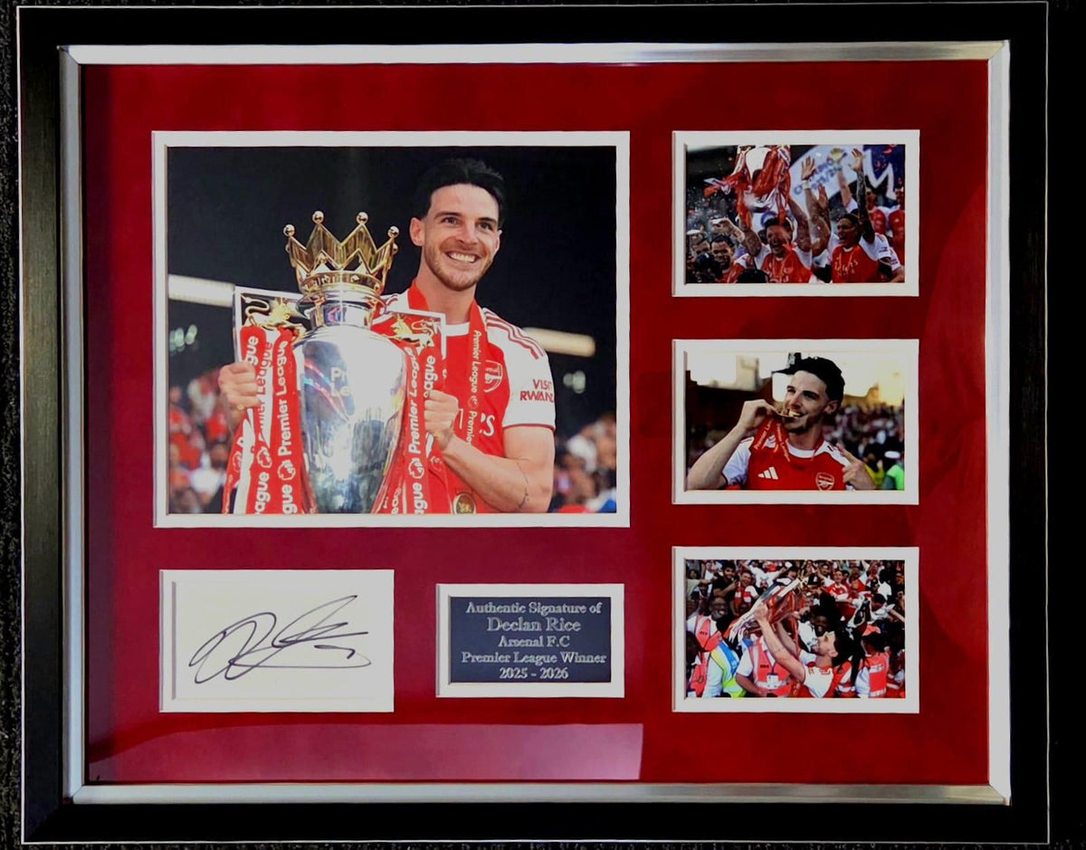 Signed Declan Rice Arsenal Photo Montage | AFC Champions Collection ...