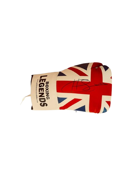 Derek Chisora Signed Union Jack Boxing Glove – Authentic "War" Autograph