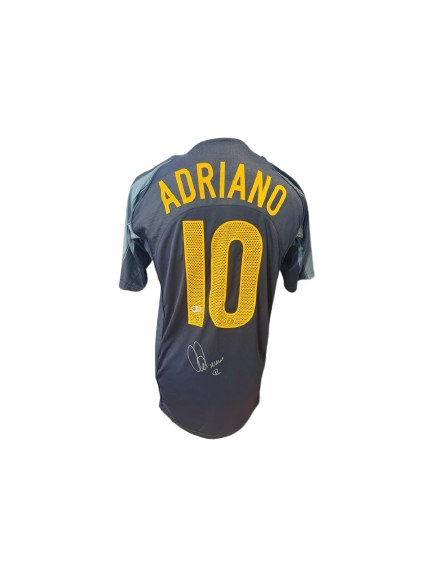Classic Inter Milan 2004/05 third shirt in the Nike Total 90 template, hand-signed by Adriano in bold permanent ink.