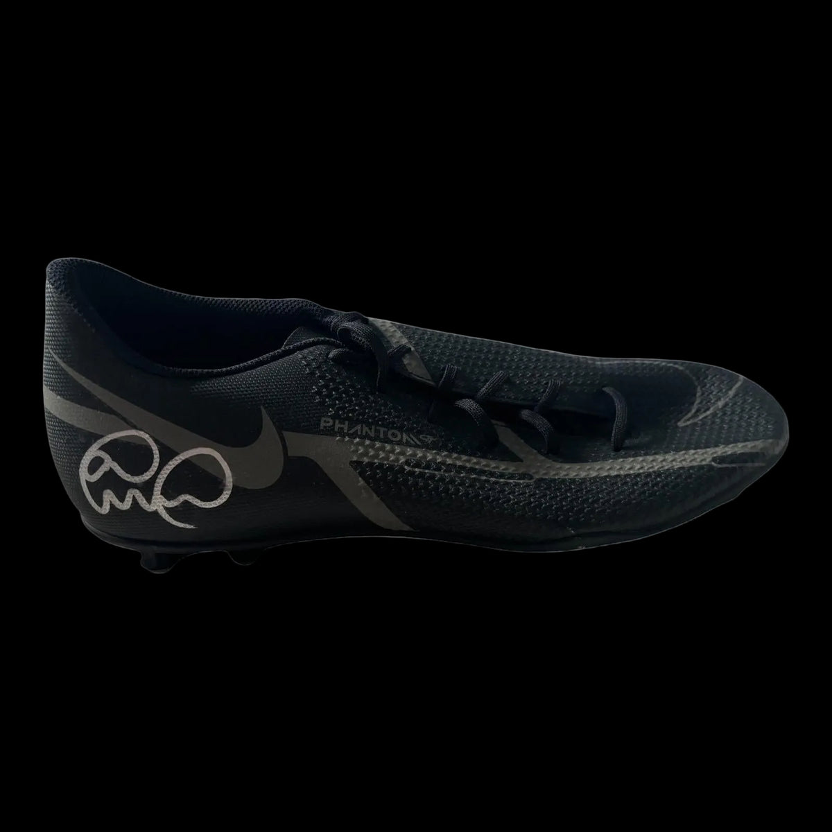 A professional-grade football boot hand-signed by Alf-Inge "Alfie" Haaland in bold permanent ink on the side, featuring an official Limelight Memorabilia COA.