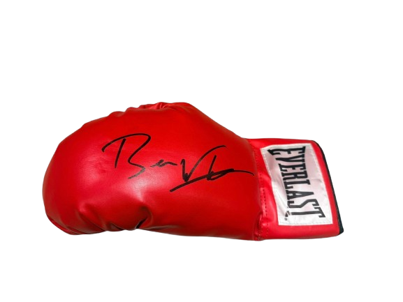 A high-quality boxing glove hand-signed by Ben Whittaker in bold black ink.