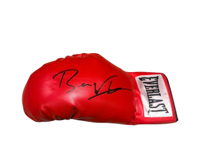 A high-quality boxing glove hand-signed by Ben Whittaker in bold black ink.