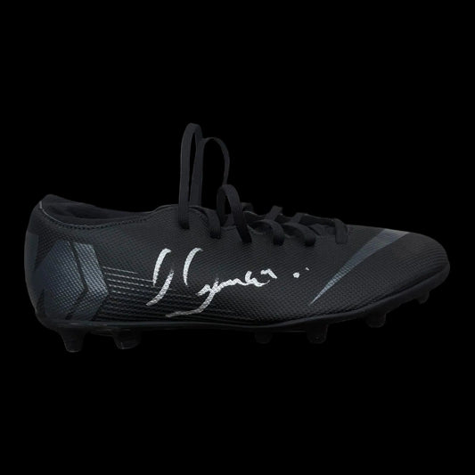 A professional-grade football boot hand-signed by Celtic captain Callum McGregor in bold permanent ink on the side, displayed with an official Limelight Memorabilia COA.