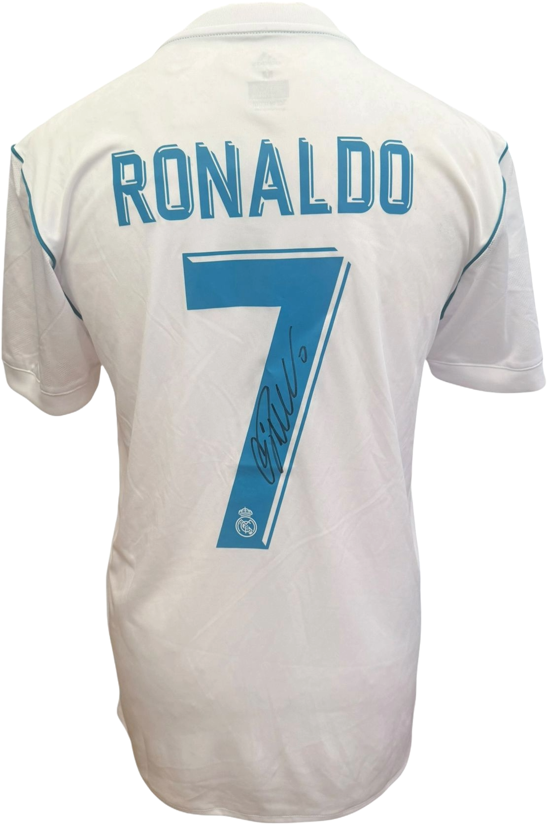 Cristiano Ronaldo hand-signed Real Madrid white 2017/18 home shirt.