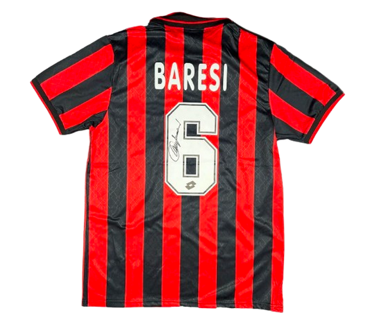 Franco Baresi signed classic AC Milan shirt with certificate of authenticity